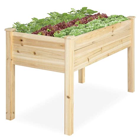 Raised Garden Beds Elevated Wood Planter Box Stand For Flower Plant Grow Walmart Com Walmart Com