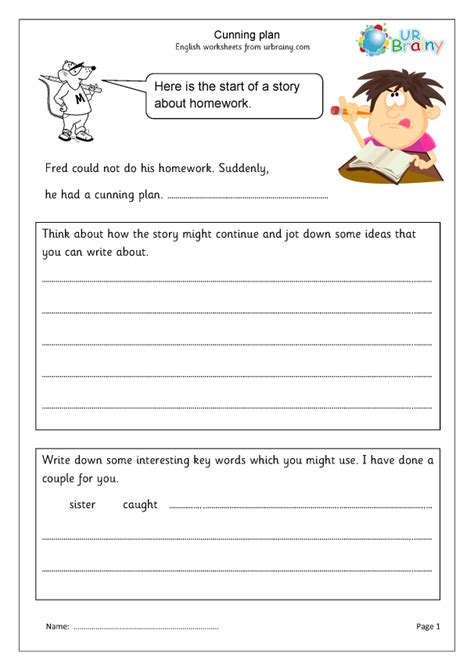 homework cunning plan story writing by urbrainycom