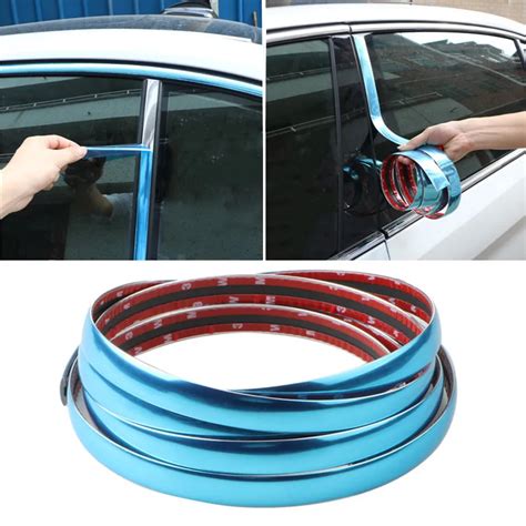 Auto Chrome Moulding Trim Strip Car Door Edge Guard Protector Silver