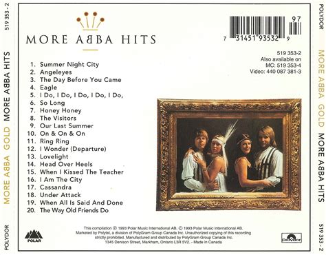 It was released on 21 september 1992 through polygram and released in 2008 through universal music australia. Andrew's Album Art: ABBA - More ABBA Gold (1993)