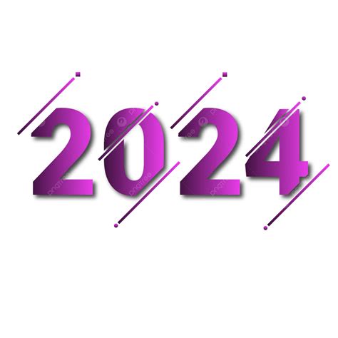 2024 Vector Icon 2024 2024 New Yeah 2024 Purple Png And Vector With
