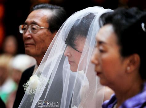 Etsuko With Her Parents During Her Wedding Ceremony Held At The Hyatt