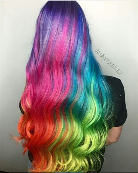Girl With Multi Color Hair Hair Styles Creative Hair