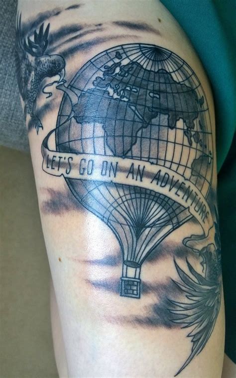 my new hot air balloon tattoo globe and kias balloon tattoo hot air balloon tattoo air