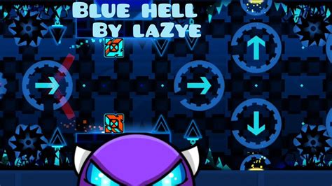 Blue Hell By Lazye All Coins Easy Demongeometry Dash Youtube