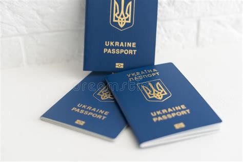 Ukrainian Internal Passports On Wooden Background Top View Space For