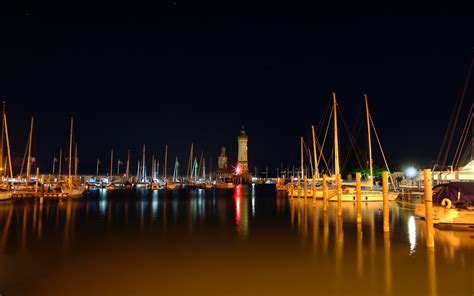 Wallpaper Boat City Cityscape Night Reflection Skyline Evening