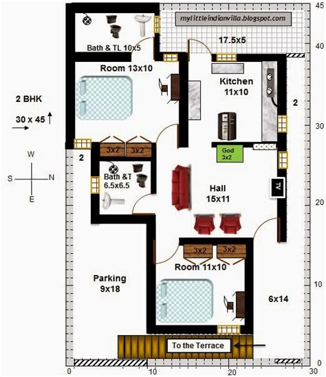 My Little Indian Villa 8r3 2 Bhk In 30x45 East Facing Requested Plan