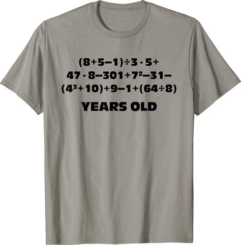 55 Years Old Math Problem Algebra Equation 55th Birthday T