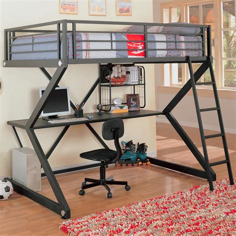 Coaster Bunks Workstation Full Loft Bed Suburban Furniture Loft Beds