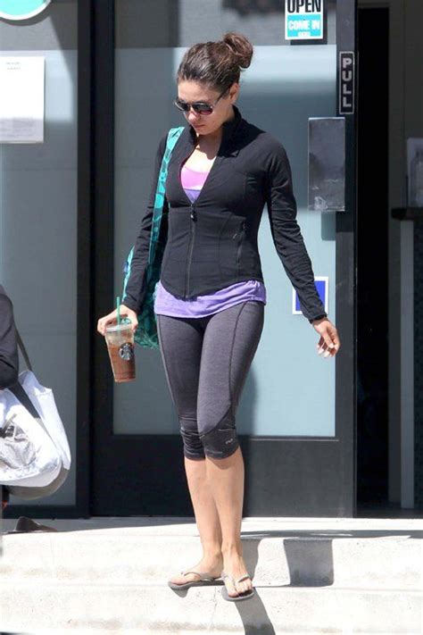 Mila Kunis Booty In Tights While Going To The Gym