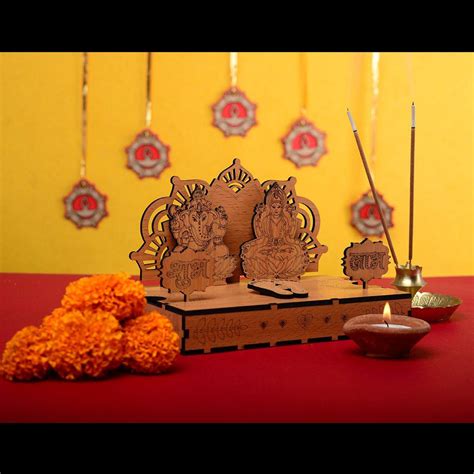 Wooden Portable Mandir & Diya Stand COMBO ( BEST DIWALI GIFT ) – Gift