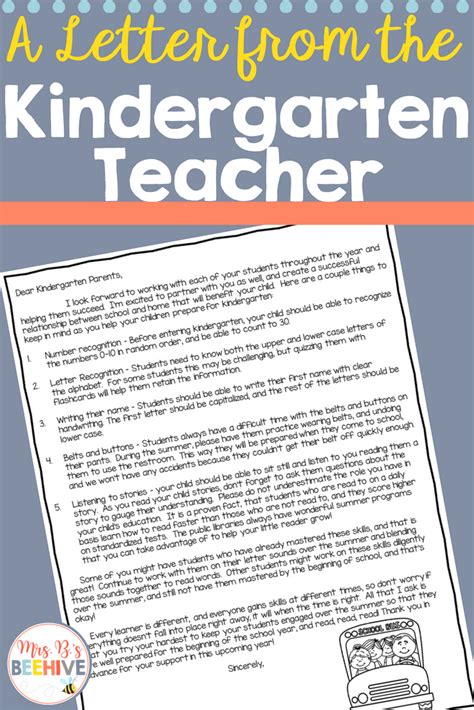 Welcome To Kindergarten Kindergarten Welcome Letter Kindergarten