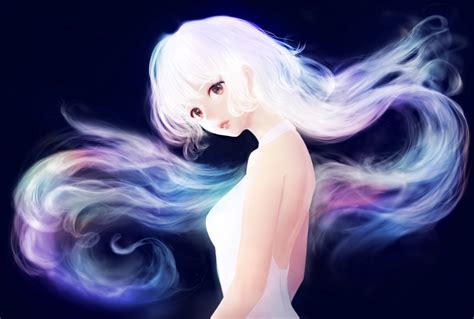 Long Hair White Hair Bou Nin Anime Girls Anime Fantasy Girl Hd
