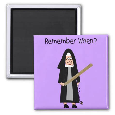 funny nun cards nuns carried rulers magnet zazzle
