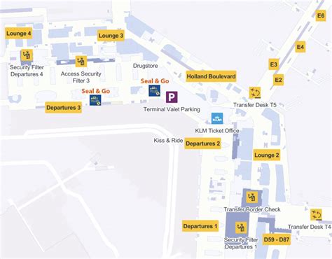 Amsterdam Airport Schiphol Terminal Maps