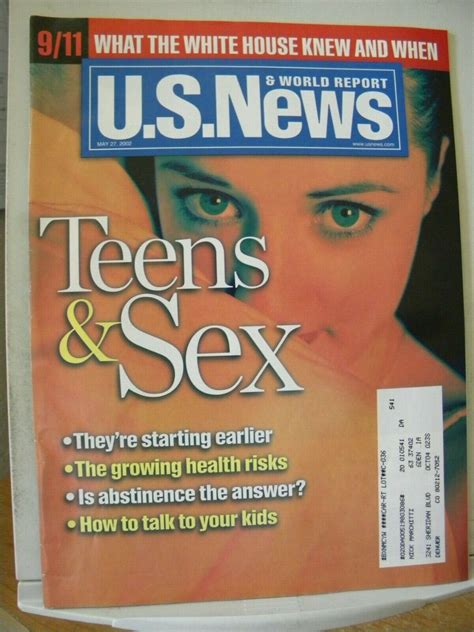 U S News World Report Magazine Teens Sex What White House Knew EBay