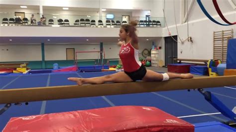 this beam mount performed by marisa dick tto is one of four original gymnastics elements