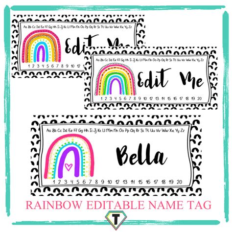 Rainbow Name Tags Free Printable This Rainbow Name Tags Is A Free Image