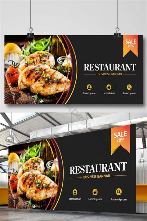 Restaurant Banner Design Template Ai Free Download Pikbest