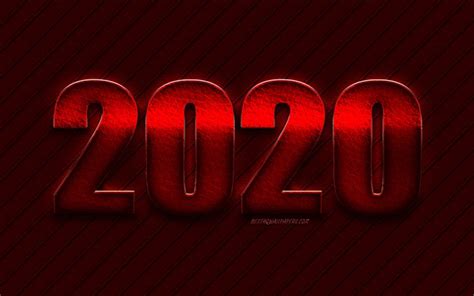 Herunterladen Hintergrundbild Rote 2020 Hintergrund Glückliches Neues