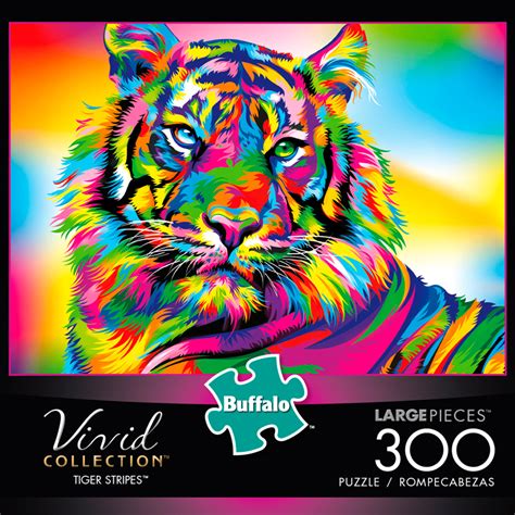 For sale a used shaped 300 piece jigsaw puzzle. Vivid Tiger Stripes 300 Large Piece Jigsaw Puzzle ...