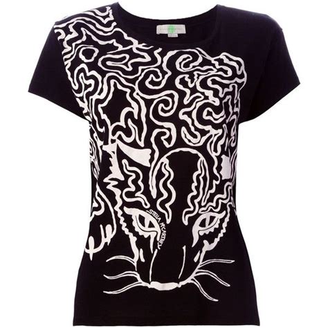 Stella Mccartney Crouching Cat Print T Shirt 305 Liked On Polyvore