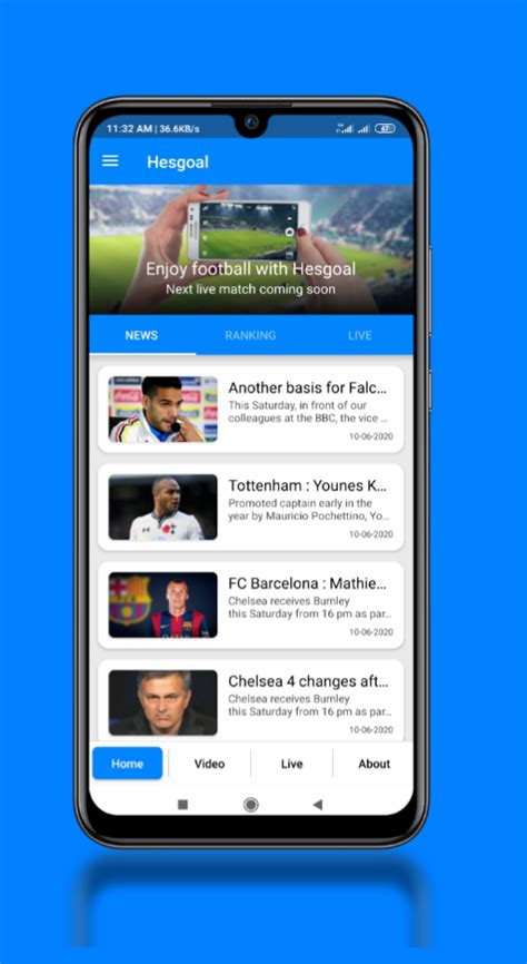Hesgoal Football News With Free Football Live Tv Apk 30 Für Android