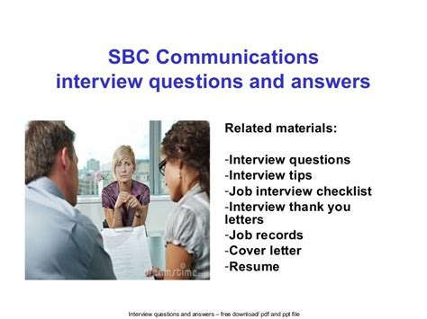Sbc Communications Interview Questions And Answers