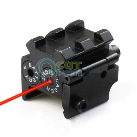 Tactical Mini Pistol Red Dot Laser Sight Scope Rail Weaverpicatinny