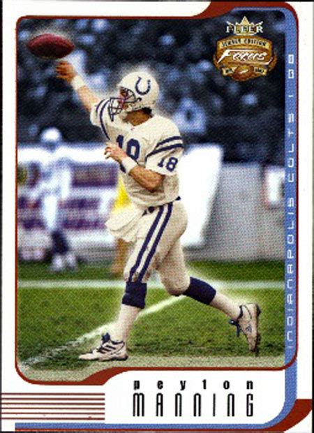 Peyton Manning 2002 Fleer Focus Jersey Edition 60 Football Card Djs