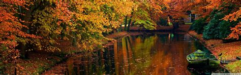 Lake In Autumn Landscape Ultra Hd Desktop Background