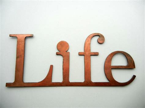 Life Metal Word Art For Indoors Or Outoors Etsy