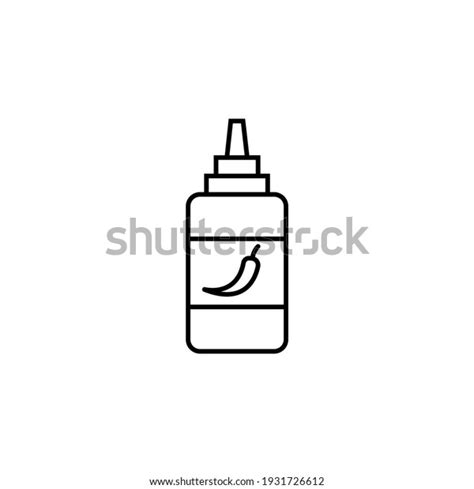 Hot Spicy Chili Pepper Sauce Glass Stock Vector Royalty Free 1931726612 Shutterstock