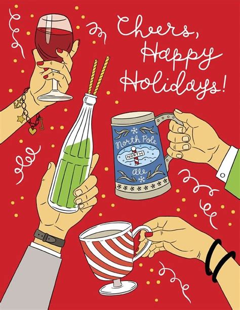 Cheers Happy Holidays Illustrated By Laura Szumowski Happy