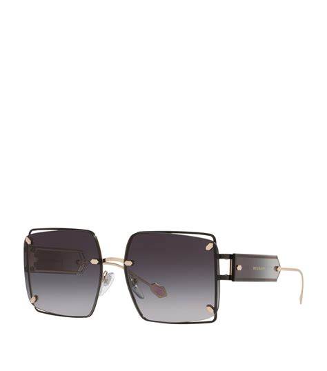 Bvlgari Black Oversized Square Sunglasses Harrods Uk