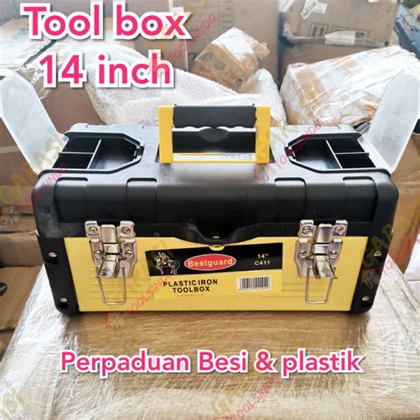 Jual Toolbox 14 BESTGUARD Tool Box Besi Plastik 14 Inch Kotak Kunci