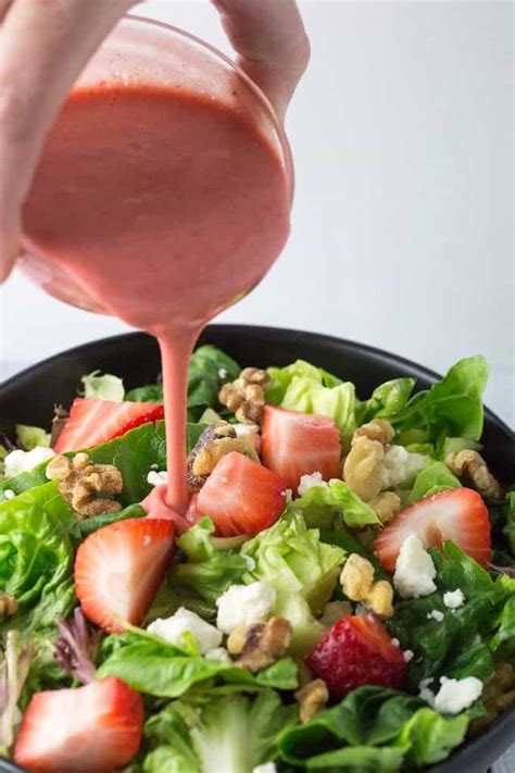Homemade salad dressing is simple to make and comes together in minutes. Orange Strawberry Salad Dressing & Spring Salad • Dishing ...
