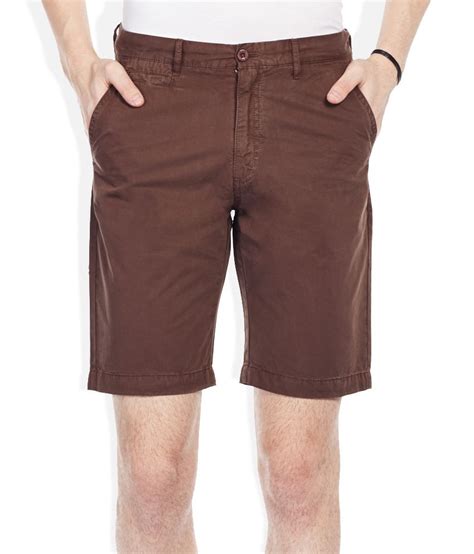 Izod Brown Solid Shorts Buy Izod Brown Solid Shorts Online At Low Price In India Snapdeal