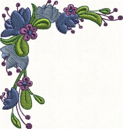 Cute Corner Embroidery Flowers Border Design 2014 Clipart Best
