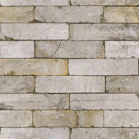 Rasch And Fine Decor 10m Luxury Brick Effect Wallpaper Stone Wall Grey