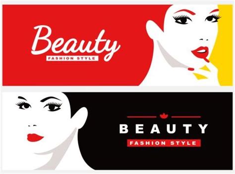 Beauty Banners With Fashion Style Vector 02 Free Download