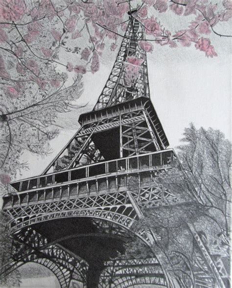 Its a 8.25 x 11 print on ivory vellum bristol paper to give an older/vintage look. 40 Most Beautiful and Detailed Eiffel Tower drawings