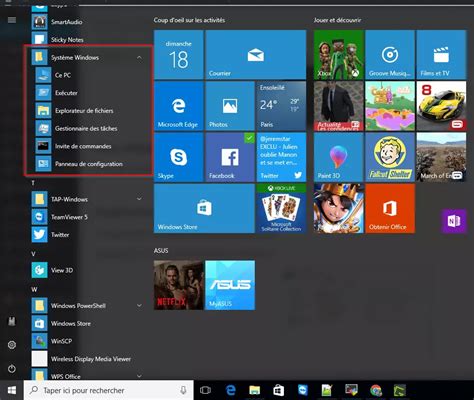 Le Menu Démarrer De Windows 10 Présentation Et Utilisation