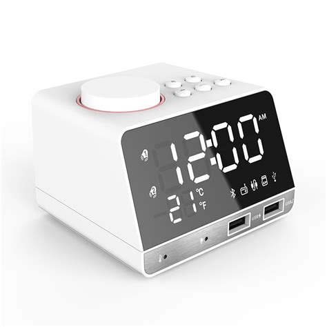Accede K11 Bluetooth 42 Radio Alarm Clock Speaker With 2 Speakerled