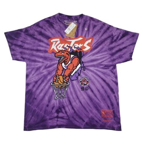 Toronto Raptors Mitchell And Ness Tie Dye Nba T Shirt Old School Vintage