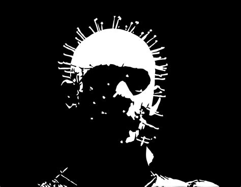 Pinhead Hellraiser Stencil Template Texture Graphic Design Horror