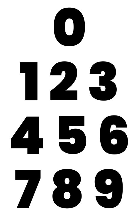 4 Best Images Of Printable Numbers 1 9 Extra Large Number Stencils