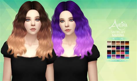 Sintiklia Marina Retexture Sims Hair Sims 4 Sims Cc