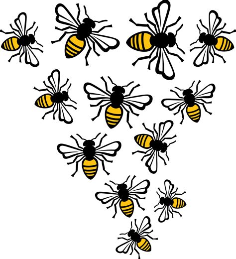 Flying Bee Png Illustration Swarm 8513805 Png